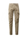 Stretch Sateen Ergonomic Lens Cargo Straight Pants Beige - CP COMPANY - BALAAN 1