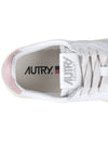 Medalist Pink Tab Leather Low Top Sneakers White - AUTRY - BALAAN 9