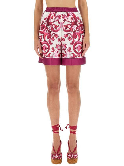 23 fw MAJOLICA Print Silk Shorts FTAM7THI1BGHE3TN B0710397090 - DOLCE&GABBANA - BALAAN 2