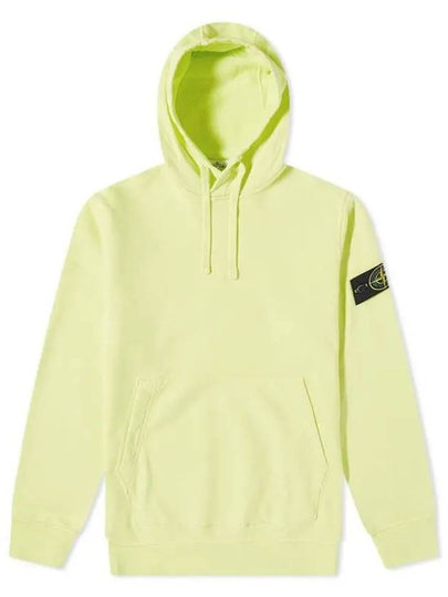 Waffen Patch Cotton Fleece Hoodie Lemon - STONE ISLAND - BALAAN 2