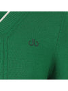 Drew Women s Jacquard Cardigan DF47KC06 GREEN - DRUH GOLF - BALAAN 4