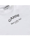 Logo Round Neck Relaxed Short Sleeve T-shirt Bright White - GANNI - BALAAN 4