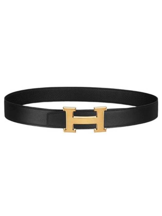 H Buckle Reversible 32mm Leather Black - HERMES - BALAAN 2