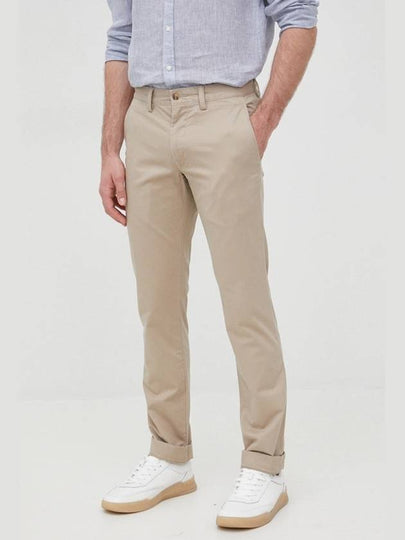 Logo Slim Fit Straight Pants Beige - POLO RALPH LAUREN - BALAAN 2