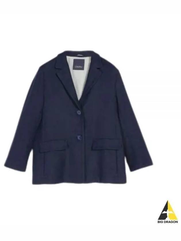 Marie Linen Jacket Navy - MAX MARA - BALAAN 2