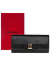 Vara Bow Continental Long Wallet Black - SALVATORE FERRAGAMO - BALAAN 6