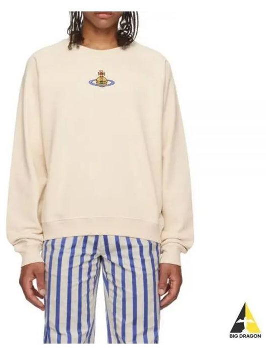 ORB Logo Crewneck Sweatshirt Beige - VIVIENNE WESTWOOD - BALAAN 2