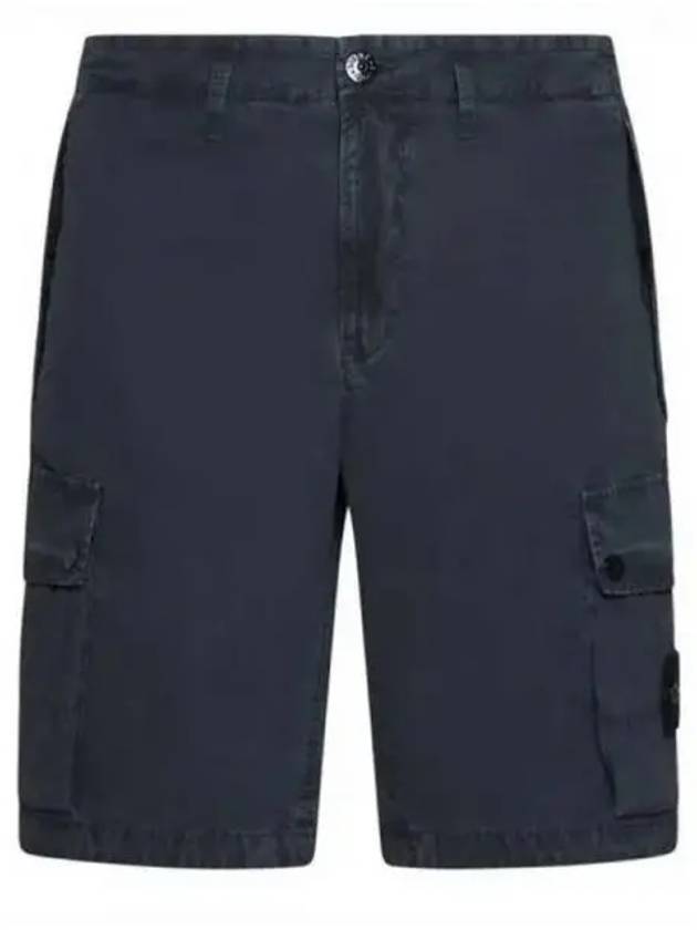 Logo Cotton Slim Cargo Shorts Charcoal - STONE ISLAND - BALAAN 2