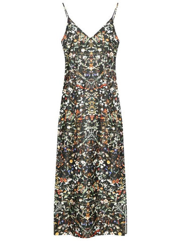 Burberry Maris Floral Silk Slip Dress In Black Ip Pattern, Brand Size 8 (US Size 6) - BURBERRY - BALAAN 1