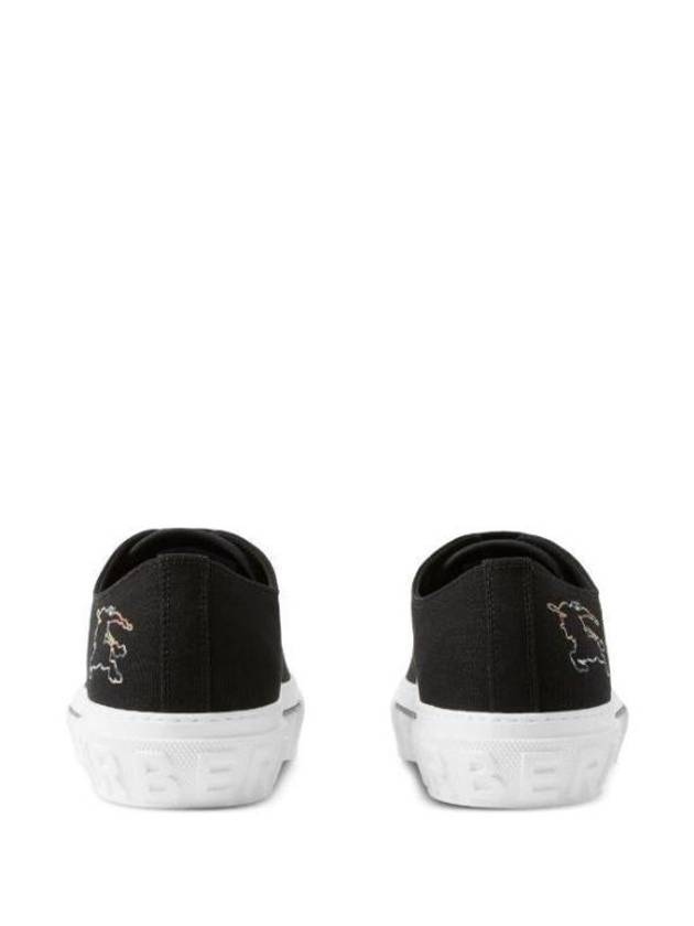 Check Ekd Cotton Low Top Sneakers Black - BURBERRY - BALAAN 5