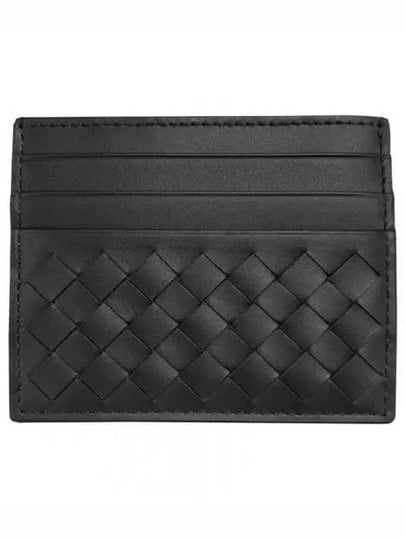 Men's Intrecciato Card Wallet Black - BOTTEGA VENETA - BALAAN 2