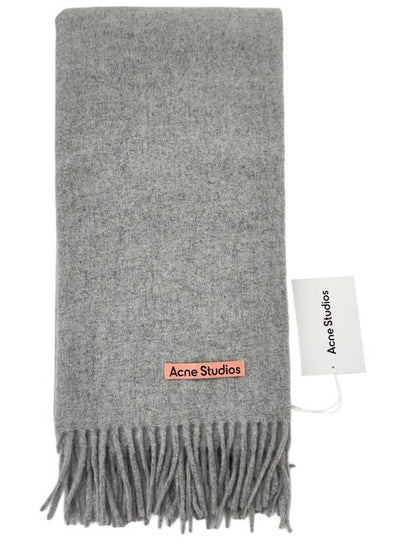 Wool Fringe Scarf Light Grey Melange - ACNE STUDIOS - BALAAN 2