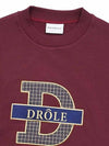 Drold Monsieur Men s LE DROLE TARTAN Sweatshirt Burgundy CSW126 CO001 BX - DROLE DE MONSIEUR - BALAAN 3