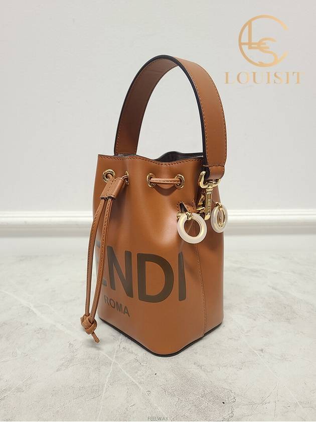 Used luxury goods Lewis It Brown leather Montresor mini bucket bag - FENDI - BALAAN 2