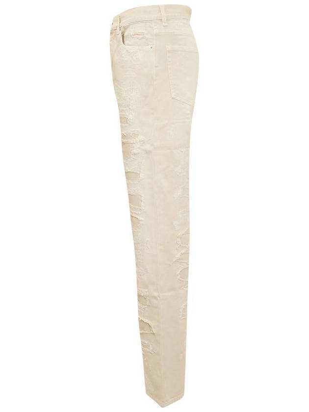 Denim Straight Pants HMYA011F23FAB001 0400 BEIGE - HERON PRESTON - BALAAN 4