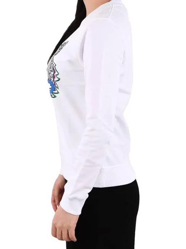 Women's Tiger Embroidery Sweatshirt White - KENZO - BALAAN 5