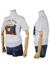 Bear Hunter Print Short Sleeve T-Shirt White - DSQUARED2 - BALAAN 3