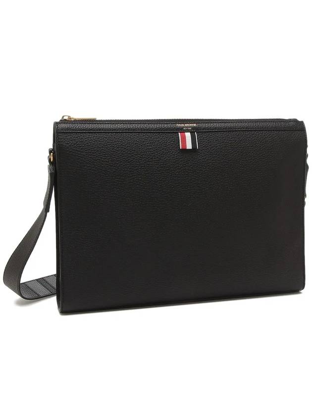 Pebble Grain 4 Bar Crossbody Document Holder - THOM BROWNE - BALAAN 1