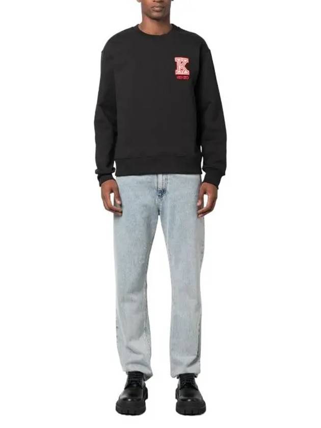 K Crest Classic Fit Cotton Sweatshirt Black - KENZO - BALAAN 4