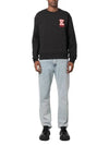 K Crest Classic Fit Cotton Sweatshirt Black - KENZO - BALAAN 3