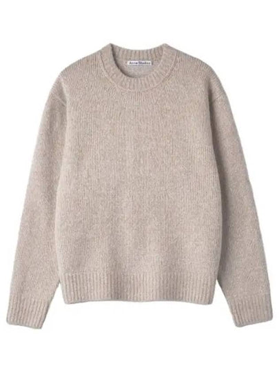 Wool Blend Crew Neck Jumper Knit Top Light Taupe - ACNE STUDIOS - BALAAN 2