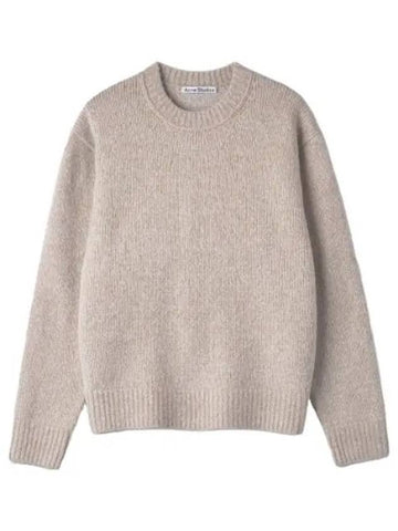 Wool cotton blend knit beige - ACNE STUDIOS - BALAAN 1