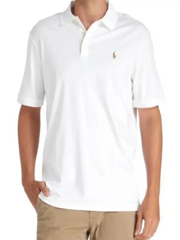 Embroidery Pony Logo Cotton Short Sleeve Polo Shirt White - POLO RALPH LAUREN - BALAAN 2