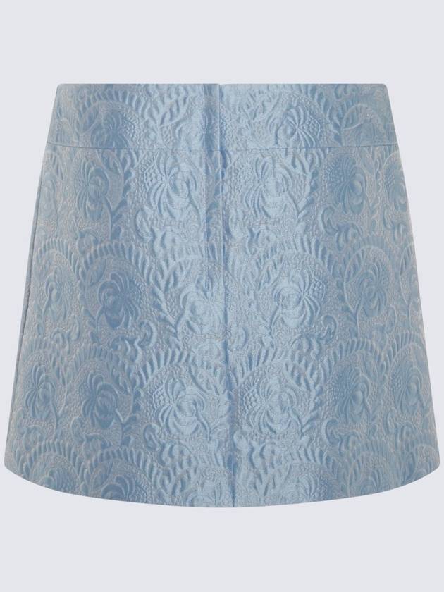 Dolce & Gabbana Light Blue Cotton Skirt - DOLCE&GABBANA - BALAAN 2