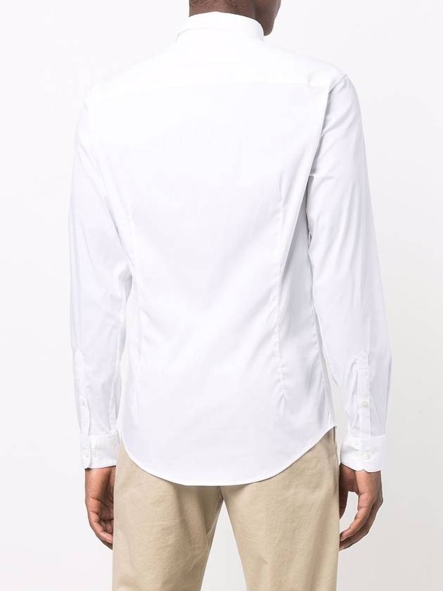 Men's Cotton Long Sleeve Shirt White - EMPORIO ARMANI - BALAAN 3