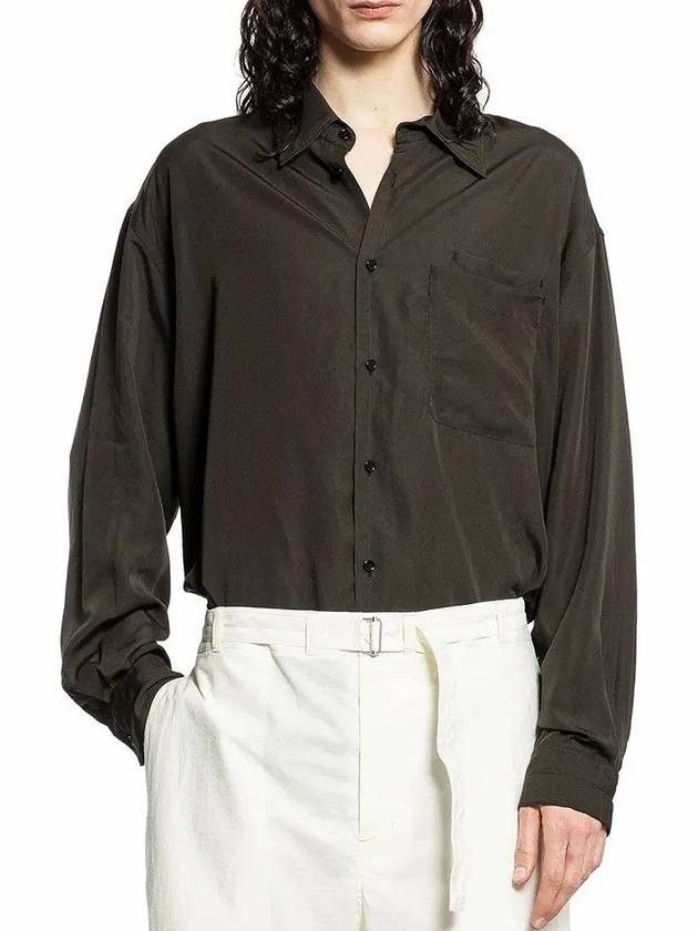 Double Pocket Long Sleeve Shirt Brown - LEMAIRE - BALAAN 2