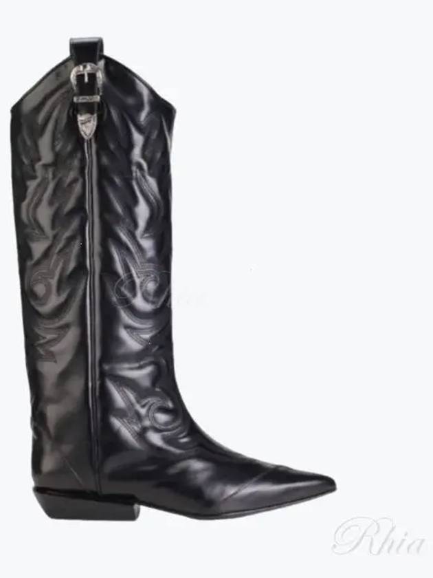 Buckle decorated leather high boots AJ1351 black POLIDO - TOGA PULLA - BALAAN 1