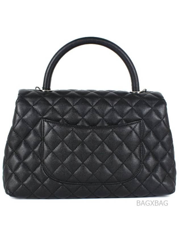 CH Caviar Coco Handle Large Black Silver CH42BG043 - CHANEL - BALAAN 3