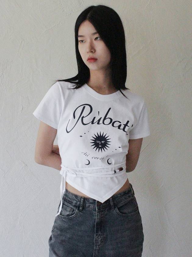 Sun and Moon Strap Tshirt WHITE - RUBATI - BALAAN 1