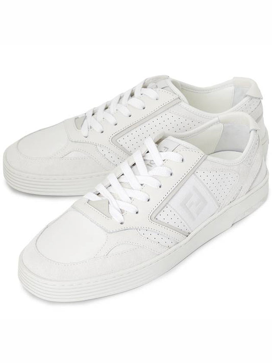 Step Leather Low Top Sneakers White - FENDI - BALAAN 2