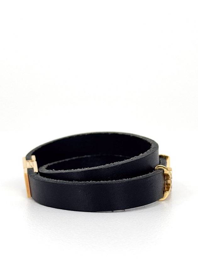 M Men s Opium Double Wrap Gold Leather Bracelet - SAINT LAURENT - BALAAN 4