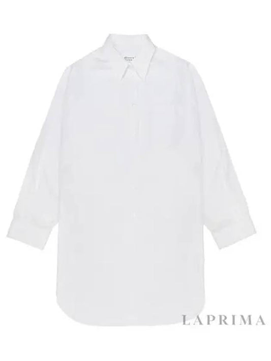 Women's Cotton Poplin Overfit Shirt Short Dress White - MAISON MARGIELA - BALAAN 2