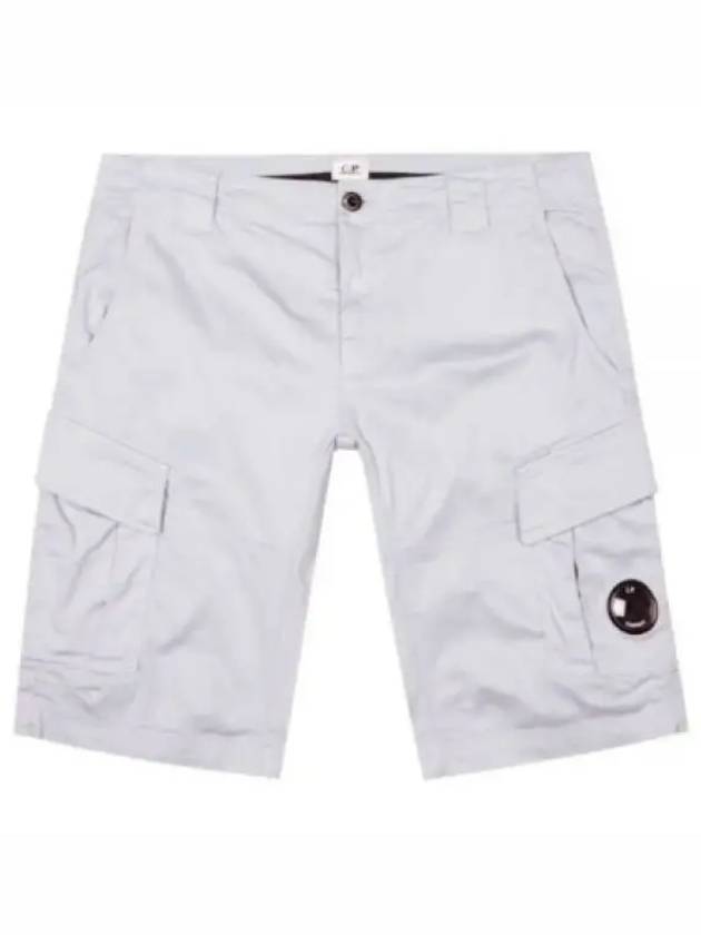 Stretch Satin Cargo Shorts Grey - CP COMPANY - BALAAN 2