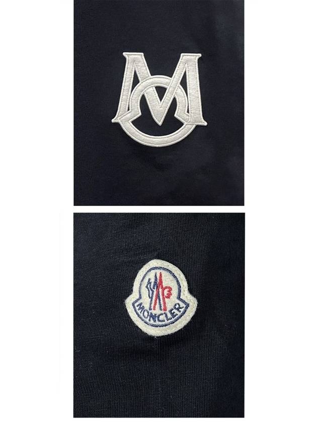 Monogram Logo Short Sleeve T-Shirt Black - MONCLER - BALAAN 6