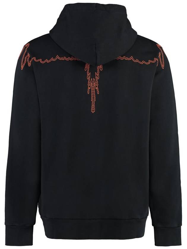 Stitch Wings Regular Hoodie Black - MARCELO BURLON - BALAAN 3