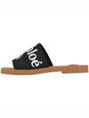 Woody Logo Flat Mule Slippers Black - CHLOE - BALAAN 4