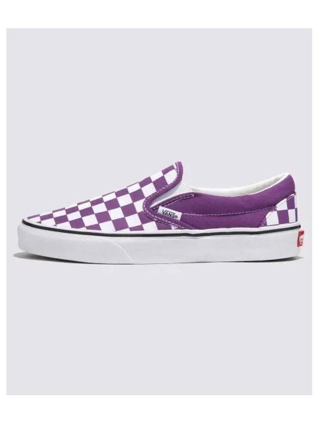 Classic Slip On Color THEORY Checkerboard Purple Magic VN000BVZ1N81 - VANS - BALAAN 1