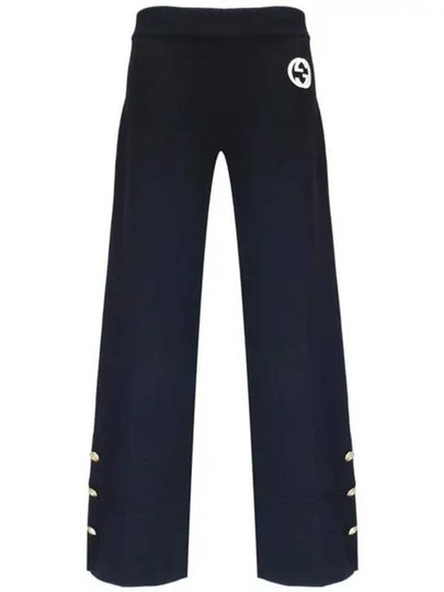 Interlocking G Wide Pants Navy - GUCCI - BALAAN 2