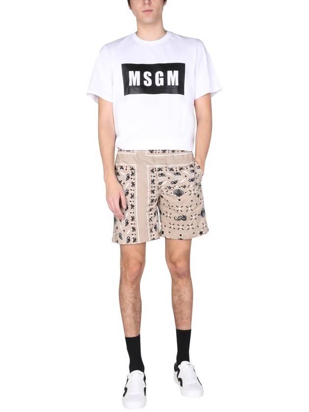 Box Logo Short Sleeve T-Shirt White - MSGM - BALAAN 3