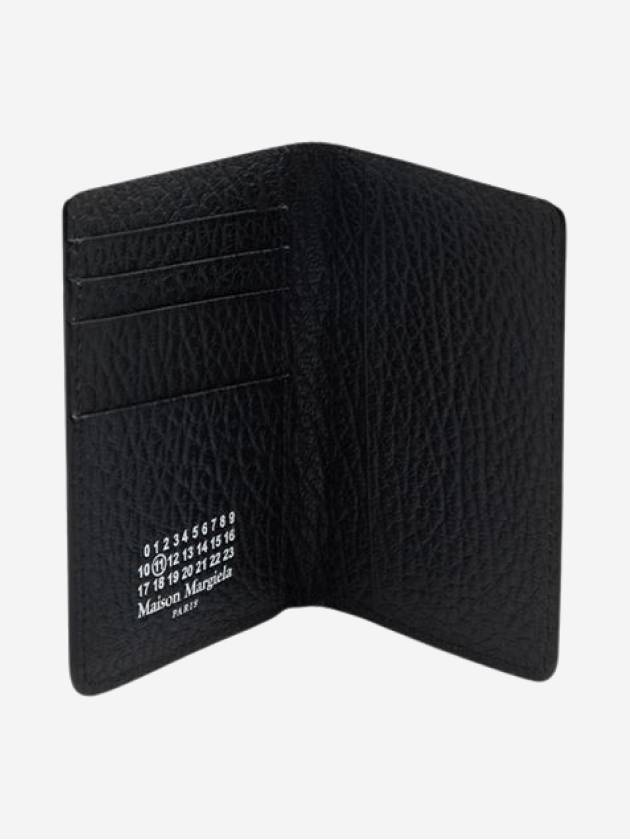 Bovine Leather Card Wallet Black - MAISON MARGIELA - BALAAN 3