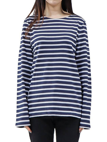 Minquiers Modern Stripe Long Sleeve T-Shirt Navy - SAINT JAMES - BALAAN 2