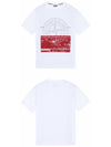 Block Logo Printing Short Sleeve T-Shirt White - STONE ISLAND - BALAAN 5