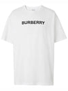 logo print cotton short sleeve t-shirt white - BURBERRY - BALAAN 3