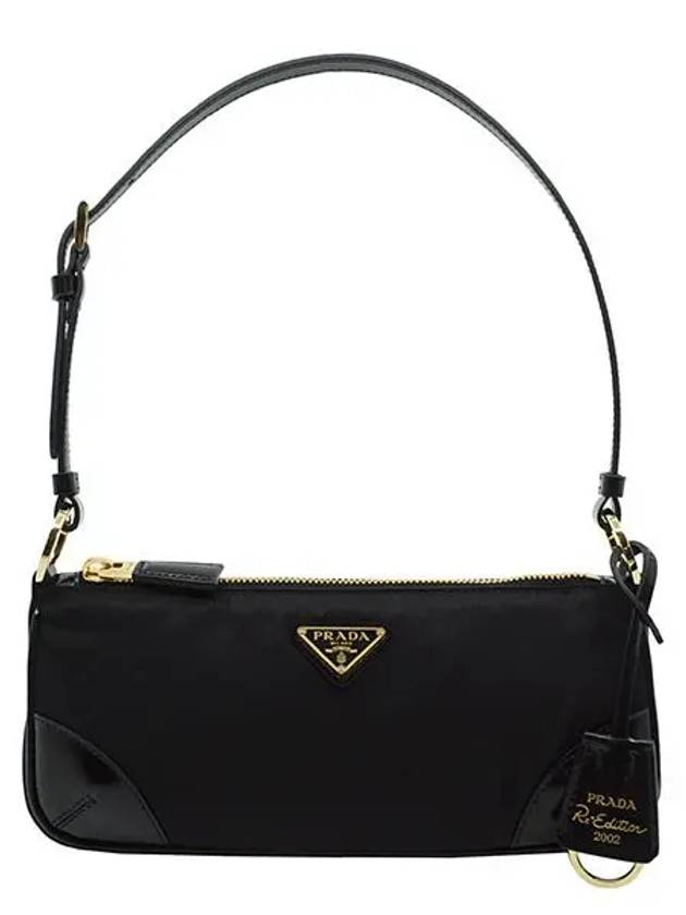 Re-Edition 2002 Re-Nylon Brushed Leather Shoulder Bag Black - PRADA - BALAAN 2