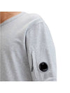 Light Fleece Sweatshirt Grey Melange - CP COMPANY - BALAAN 4