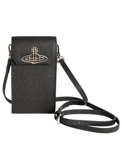 ORB Saffiano Phone Cross Bag Black - VIVIENNE WESTWOOD - BALAAN 2